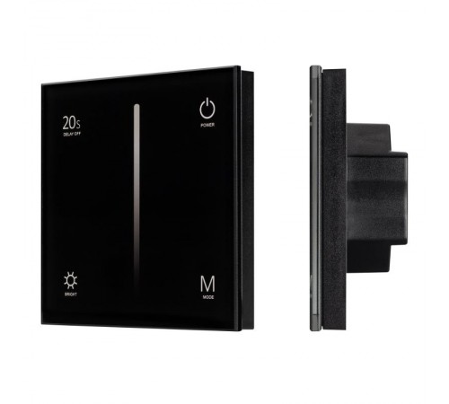 Панель SMART-P6-DIM-G-IN Black (12-24V, 4x3A, Sens, 2.4G) (Arlight, IP20 Пластик, 5 лет)  034780  Arlight