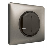 Выключатель Умный беспроводной 2-кл. Celiane рамка вольфрам; графит Netatmo  064894  Legrand