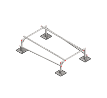 Опорная конструкция для установки оборудования TECHNORAPTOR STEELFOOT 1200х2000 тип 1  KM-TR-STF-SSEI-1200-2000-1  КМ - профиль
