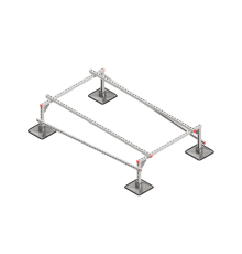 Опорная конструкция для установки оборудования TECHNORAPTOR STEELFOOT 1200х2000 тип 1  KM-TR-STF-SSEI-1200-2000-1  КМ - профиль