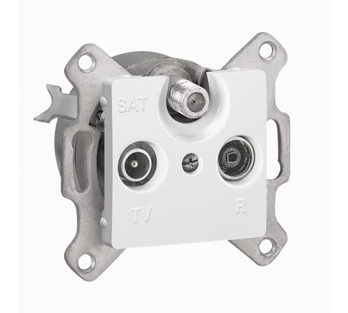 Cariva Белый Розетка TV-FM-SAT проходная  773636  Legrand