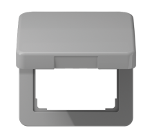 Крышка ударопрочная откидная ударопрочная для штекерных розеток; серая  CD590BFKLGR  Jung