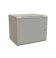 WR-TW-1545-SR-RAL7035 Шкаф настенный 19-дюймовый (19"), 15U, 775x600х450мм, цельнометал.,дверь с замком, цвет серый (RAL 7035)  521005  WRLine
