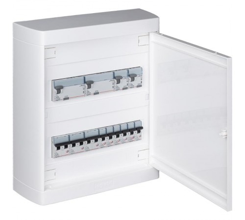 Накладной распределительный щит Nedbox - с белой дверью - 2 рейки х 12 (+1) модулей  601237  Legrand