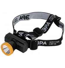 Фонарь налобный светодиодный GA-802 аккумуляторный мощный яркий 2 режима желто-черный  Б0055349  ЭРА