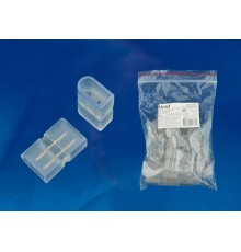 Коннекторы для светодиодной ленты ULS-N21 NEON 220В, 8x16мм, 2 контакта UTC-K-12/N21 CLEAR 025 POLYBAG прозрачный 25 шт/упак  UL-00002929  Uniel