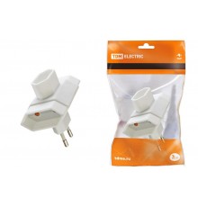 Блок плоский на 3 гнезда 2П 2,5 А 250 B под плоскую вилку белый  SQ1806-0207  TDM