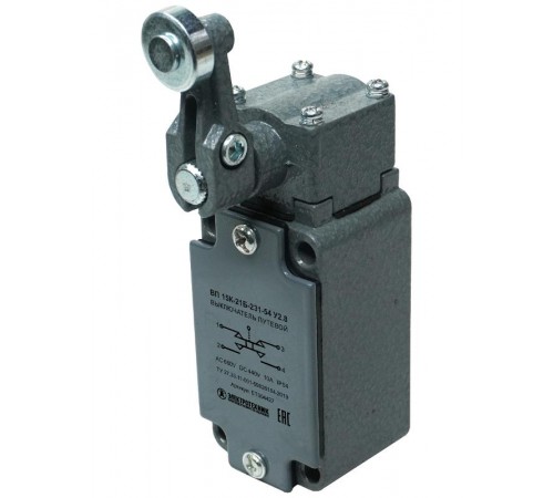 ВП 15К-21Б-231-54 У2.8, рычаг с роликом, прямого действия, IP54, выключатель путевой (ЭТ)  ET004427  Электротехник