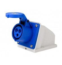 Розетка стац. 2Р+РЕ 16А 220В IP44 РС-103  26190DEK  DEKraft