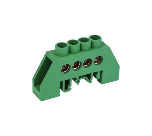 Шина PE "земля" в комбинированном зеленом изоляторе на DIN-рейку 6x9 мм 4 группы  11-2305  REXANT