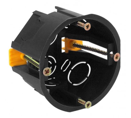 Коробка КУП 68х45мм для полых стен саморез. пласт. лапк. черная IP30 KUP-68-45-black  Б0037432  ЭРА