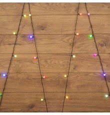 Гирлянда "Мультишарики" 15мм 5м, темно-зеленый ПВХ, 30 диодов, цвет RGB  303-539  NEON-NIGHT