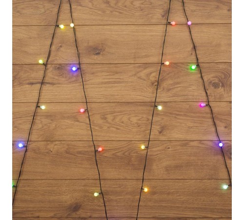 Гирлянда "Мультишарики" 15мм 5м, темно-зеленый ПВХ, 30 диодов, цвет RGB  303-539  NEON-NIGHT