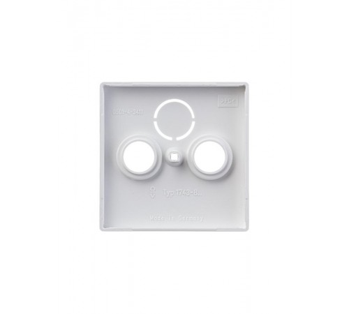 Накладка (центральная плата) для TV-R-SAT розетки, серия solo/future, цвет белый бархат  1724-0-4293   2CKA001724A4293  ABB
