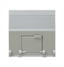 Розетка наклонная для передачи данных со шторкой на 1 разъем RJ45 серого цвета S27  27081-37  Simon