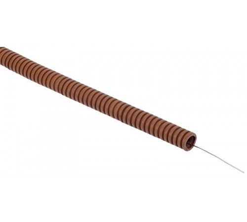 ELASTA Труба гофр. ПВХ d=25мм с зондом дуб (100м) IEK  ET-TG21-121-025-100-K24  IEK