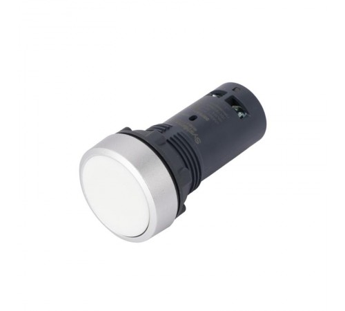 Кнопка SB7 моноблочная 22мм белая с возвратом, металл, 1НО, IP65  SB7EA11  SE