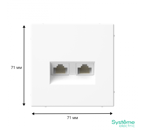 ArtGallery Лотос Розетка двойная компьютерная RJ45+RJ45, кат. 5е, механизм  GAL001385  SE
