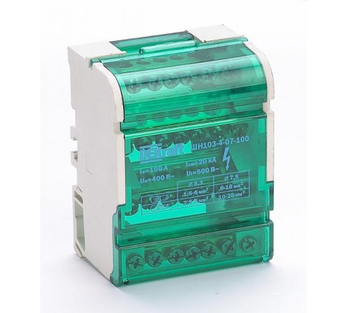 Кросс-модуль на DIN-рейку 4х7 групп, 100А ШН-103 a  32017DEK  DEKraft