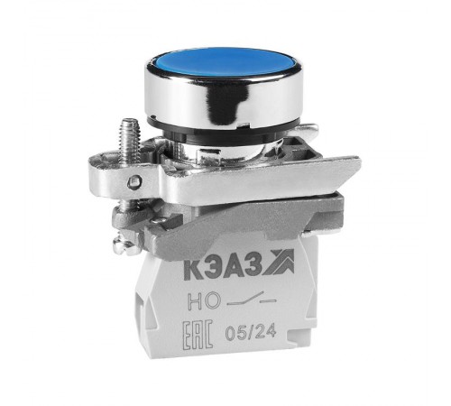 Кнопка КМЕ4520мС-синий-2но+0нз-цилиндр-IP54  354452  КЭАЗ