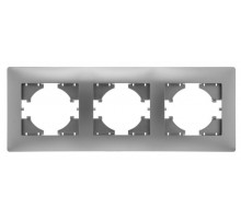 Bravo РАМКА 3-местная,  цвет серебро.  С1030-004  GUSI Electric