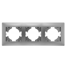 Bravo РАМКА 3-местная,  цвет серебро.  С1030-004  GUSI Electric