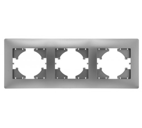 Bravo РАМКА 3-местная,  цвет серебро.  С1030-004  GUSI Electric