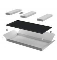 LINEA E Дверь металлическая 600мм шкафа 18U чер.  LE05-18U6X-DM  ITK