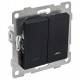 Ugra Выключатель 2кл. (инд), СУ , 10А, 250В, графит  С11В28-010  GUSI Electric