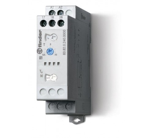 Модульный таймер 1-функциональный (SD); питание 24...240В АС/DC; 2NO 16A; ширина 22.5мм; регулировка времени 0.05с...10дней; степень защиты IP20