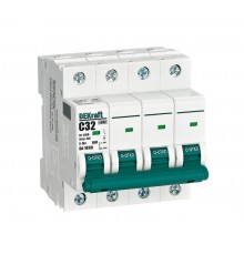 Выключатель автоматический без теплозащиты четырехполюсный ВА-103М 4P 32А характеристика C 6кА  12532DEK  Dekraft