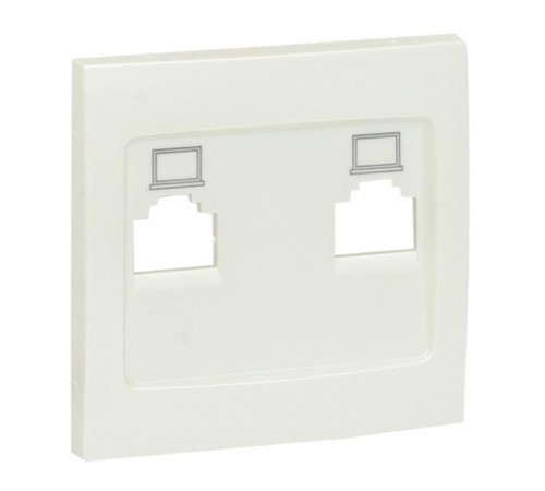 Валенсия лицевая панель розетки RJ-45 2-местная жемчуг EKF PROxima   ESK02-L-035-50   EKF