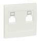 Валенсия лицевая панель розетки RJ-45 2-местная жемчуг EKF PROxima   ESK02-L-035-50   EKF