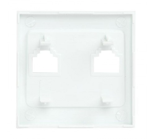 Валенсия лицевая панель розетки RJ-45 2-местная жемчуг EKF PROxima   ESK02-L-035-50   EKF