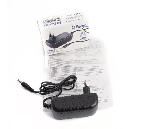 Трансформатор электронный для светодиодной ленты 24W 12V (драйвер), LB005 FERON  48051  FERON