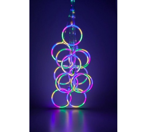 Гирлянда занавес  Неоновые звезды, теплый белый, 2,4 м* 08 м, ЕGNIG - ST  , 220 V,  8 режимов, длина провода 1,5 м, IP2  Б0051877  ЭРА