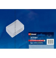 Заглушка для LED ленты 5050, 14-16 мм, прозрачный, UCW-K14 CLEAR 005 POLYBAG 5 шт/упак  10836  Uniel