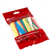 Набор ТУТ нг: 7 цветов по 5шт. Разного диаметра (4/2; 6/3; 8/4; 10/5; 12/6) 100мм. EKF PROxima  tut-n-4-r  EKF