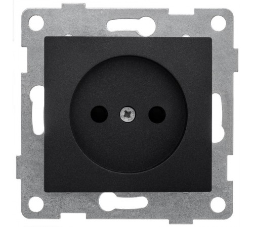 Bravo Розетка 1-ой б/з с з/ш, скрытая установка, 16А, 250В, графит  С10Р2-010  GUSI Electric