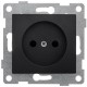 Bravo Розетка 1-ой б/з с з/ш, скрытая установка, 16А, 250В, графит  С10Р2-010  GUSI Electric