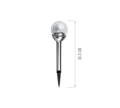 Светильник садовый на солнечной батарее SLR-S05 стекло, мультицв., h=35,5см  .5033382  ФАZА