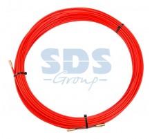 Протяжка кабельная (мини УЗК в бухте), стеклопруток, d=3,5 мм, 25 м красная  47-1025  REXANT