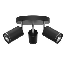 Светильник-спот настенно-потолочный под лампу GU10, ML203-1 3х50Вт черный  41924  FERON