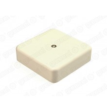 Коробка распределительная для о/п с кабель-каналом 100х100х29мм, IP40, цвет-СЛОНОВАЯ КОСТЬ (42шт)  GE41218-02  GREENEL