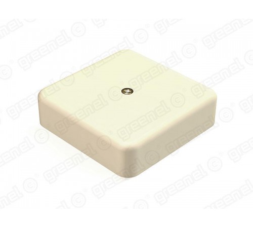 Коробка распределительная для о/п с кабель-каналом 100х100х29мм, IP40, цвет-СЛОНОВАЯ КОСТЬ (42шт)  GE41218-02  GREENEL