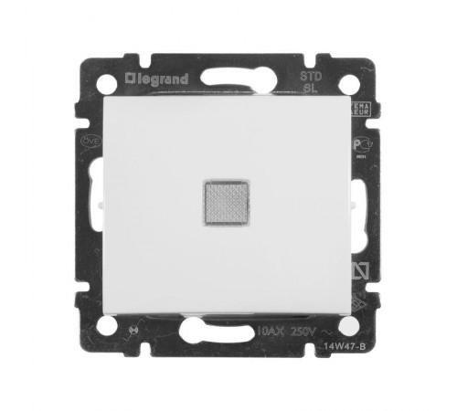 Valena Белый Переключатель 1-клавишный с подсветкой  774426  Legrand