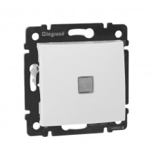 Valena Белый Переключатель 1-клавишный с подсветкой  774426  Legrand