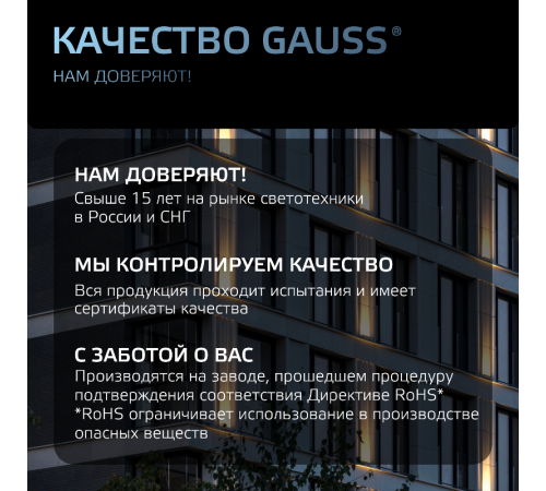 Прожектор светодиодный  Qplus 50W 4250lm 6500K 200-240V IP65 графитовый LED 1/10  690511350  Gauss