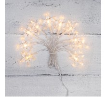 Гирлянда светодиодная Звездочки 1,5 м, 10 LED, прозрачный ПВХ, цвет свечения теплый белый, 2 х АА (батарейки не в комплекте)  303-091  NEON-NIGHT