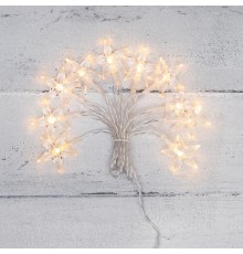Гирлянда светодиодная Звездочки 1,5 м, 10 LED, прозрачный ПВХ, цвет свечения теплый белый, 2 х АА (батарейки не в комплекте)  303-091  NEON-NIGHT